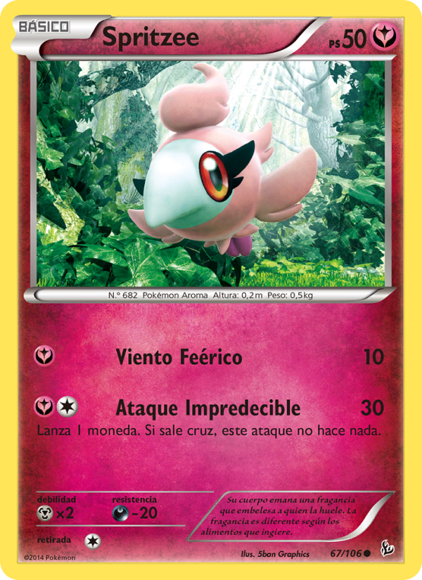 Spritzee 67 — Flashfire (Spanish Pokémon TCG card)