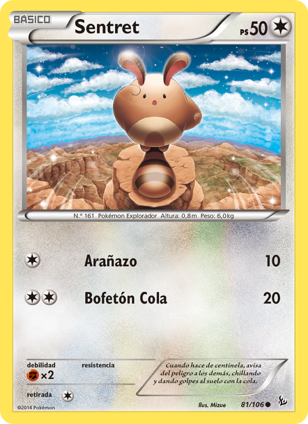 Sentret 81 — Flashfire (Spanish Pokémon TCG card)