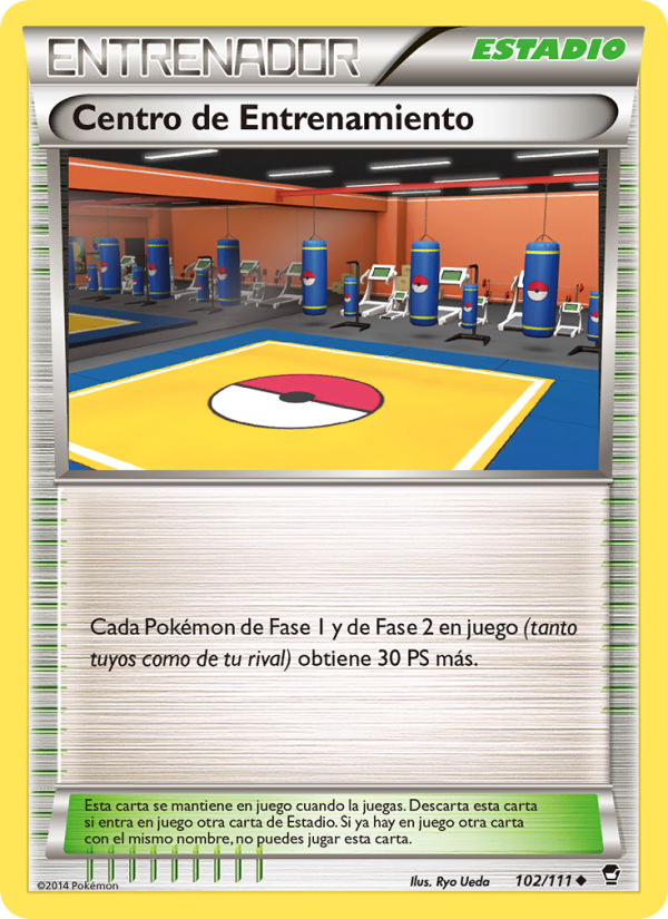 Centro de Entrenamiento 102 — Furious Fists (Spanish Pokémon TCG card)