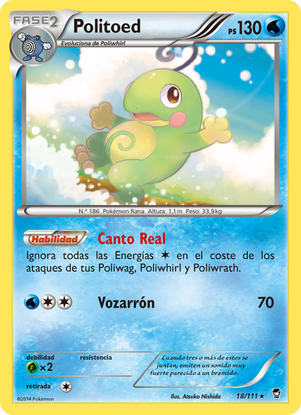 Politoed 18 — Furious Fists (Spanish Pokémon TCG card)