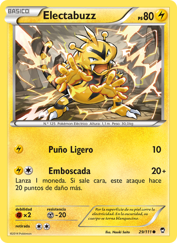 Electabuzz 29 — Furious Fists (Spanish Pokémon TCG card)