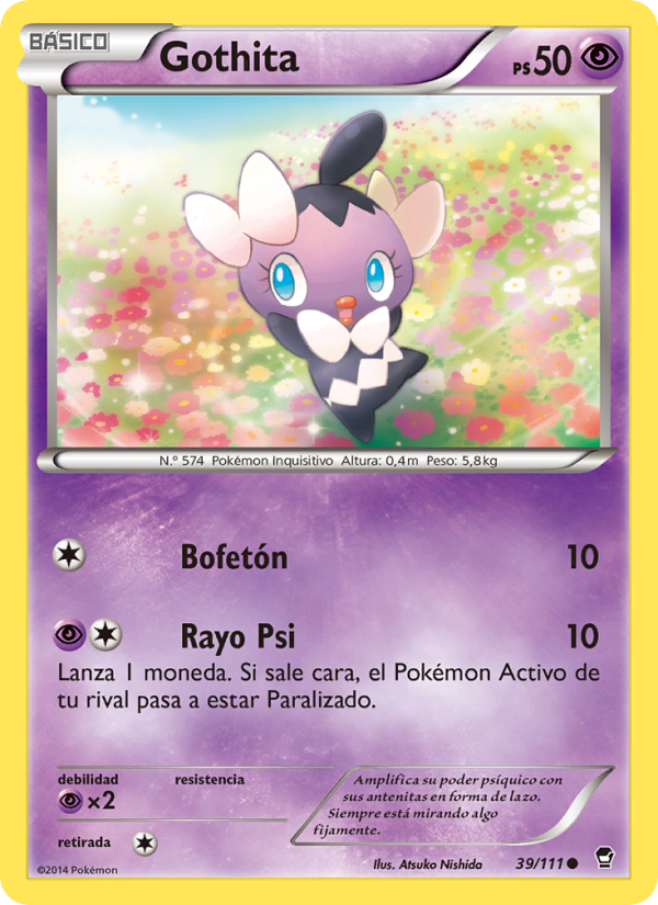 Gothita 39 — Furious Fists (Spanish Pokémon TCG card)