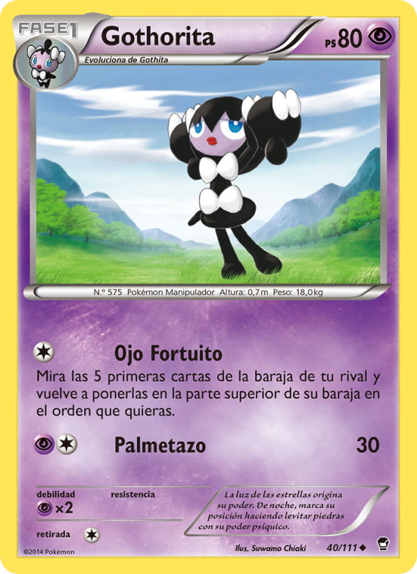 Gothorita 40 — Furious Fists (Spanish Pokémon TCG card)