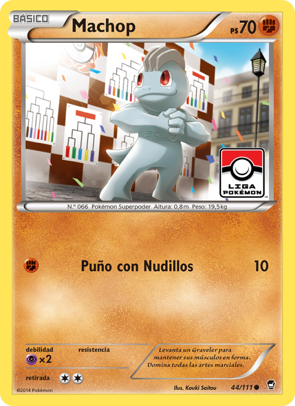 Machop 44 — Furious Fists (Spanish Pokémon TCG card)