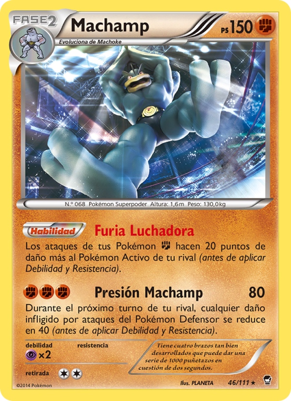 Machamp 46 — Furious Fists (Spanish Pokémon TCG card)