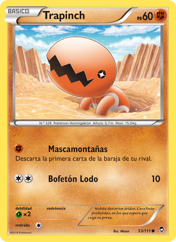 Trapinch 53 — Furious Fists (Spanish Pokémon TCG card)