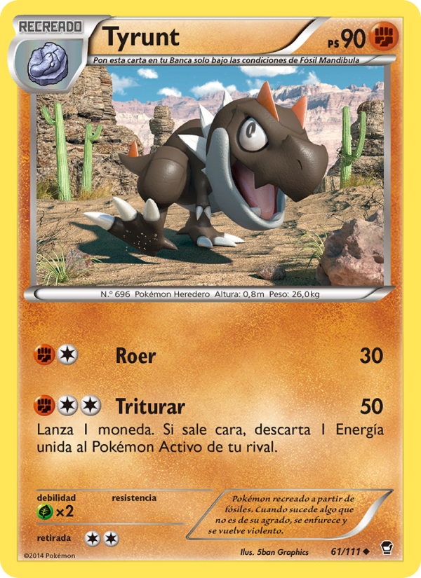 Tyrunt 61 — Furious Fists (Spanish Pokémon TCG card)