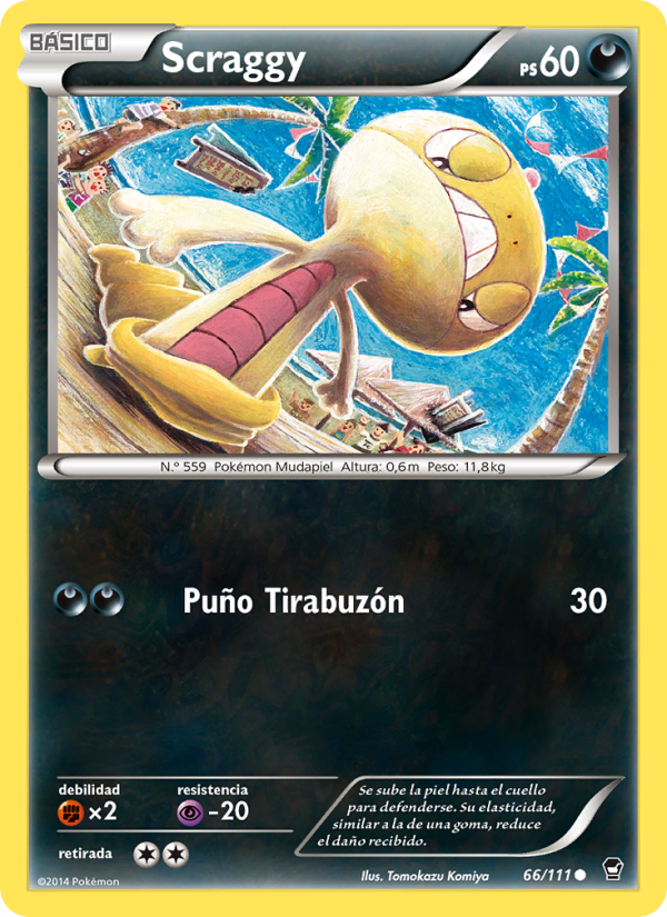 Scraggy 66 — Furious Fists (Spanish Pokémon TCG card)