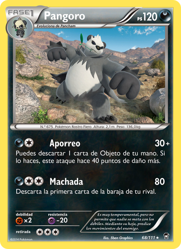 Pangoro 68 — Furious Fists (Spanish Pokémon TCG card)