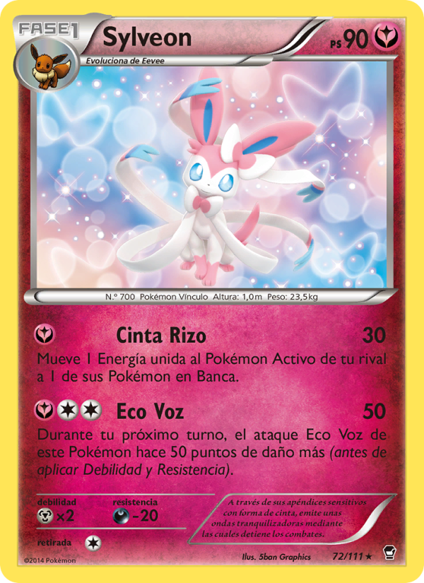 Sylveon 72 — Furious Fists (Spanish Pokémon TCG card)