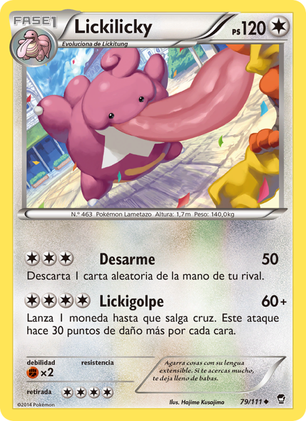 Lickilicky 79 — Furious Fists (Spanish Pokémon TCG card)