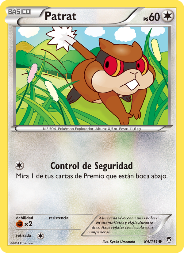 Patrat 84 — Furious Fists (Spanish Pokémon TCG card)