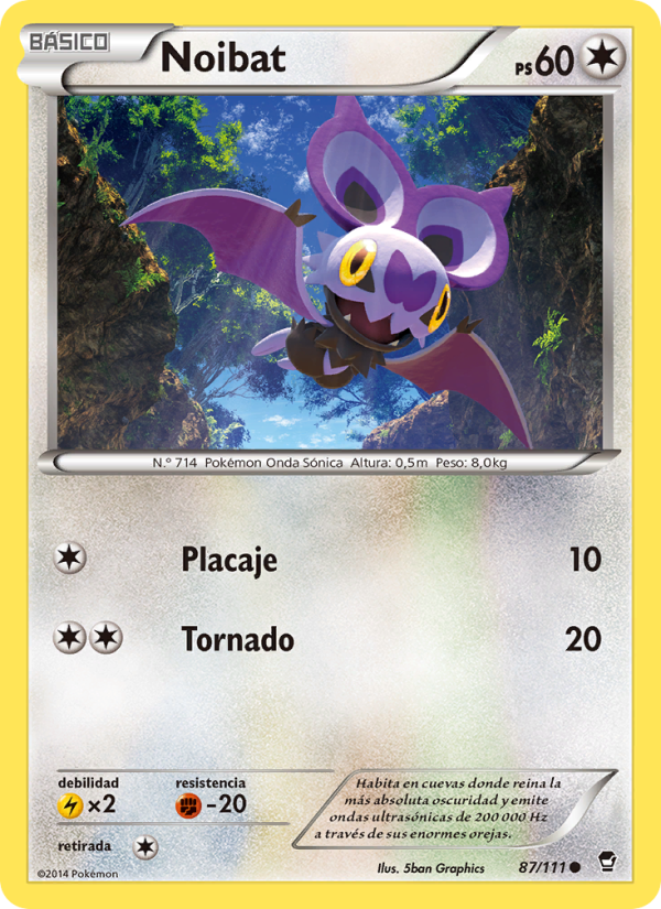 Noibat 87 — Furious Fists (Spanish Pokémon TCG card)