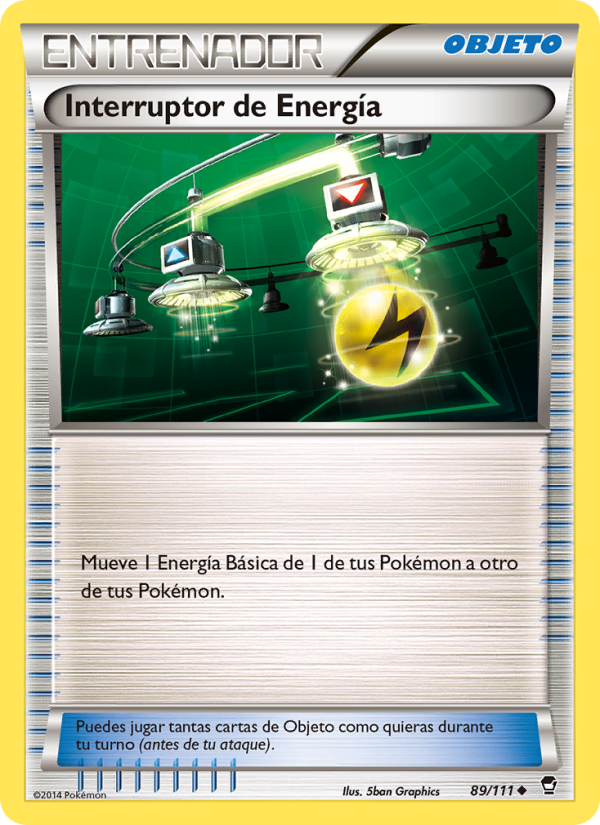 Interruptor de Energía 89 — Furious Fists (Spanish Pokémon TCG card)