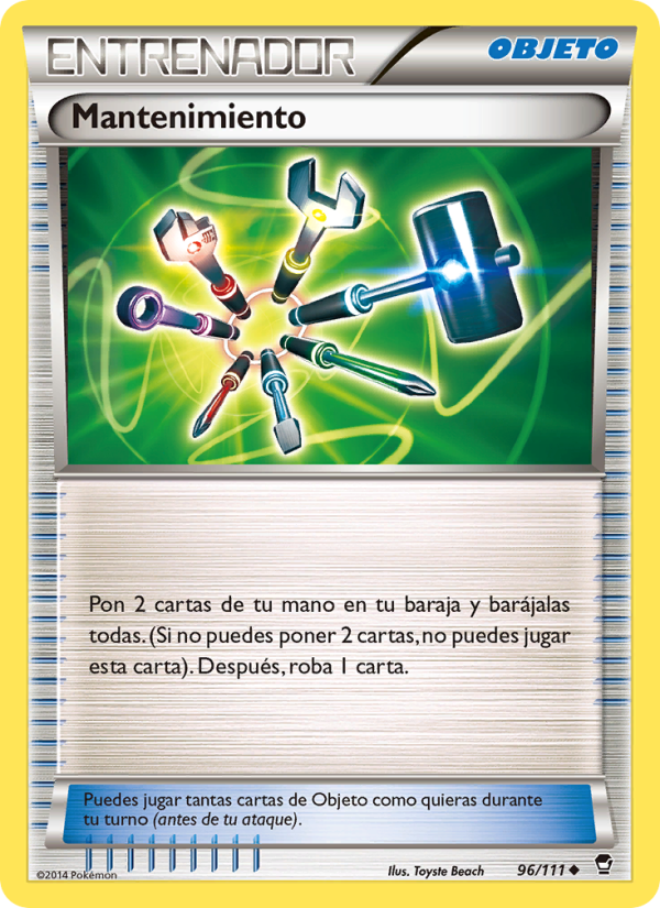 Mantenimiento 96 — Furious Fists (Spanish Pokémon TCG card)