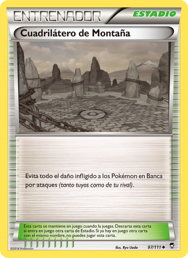 Cuadrilátero de Montaña 97 — Furious Fists (Spanish Pokémon TCG card)