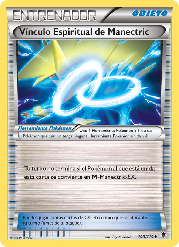 Vínculo Espiritual de Manectric 100 — Phantom Forces (Spanish Pokémon TCG card)