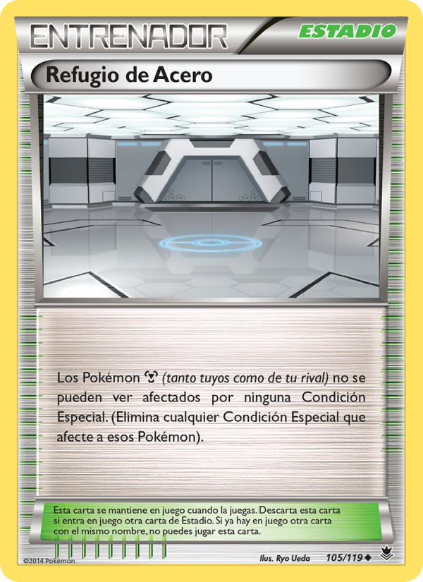 Refugio de Acero 105 — Phantom Forces (Spanish Pokémon TCG card)