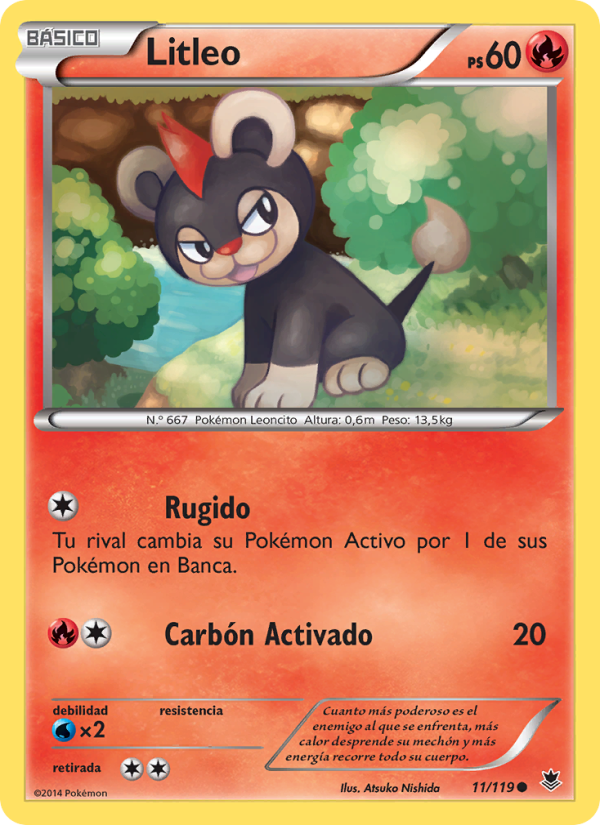 Litleo 11 — Phantom Forces (Spanish Pokémon TCG card)