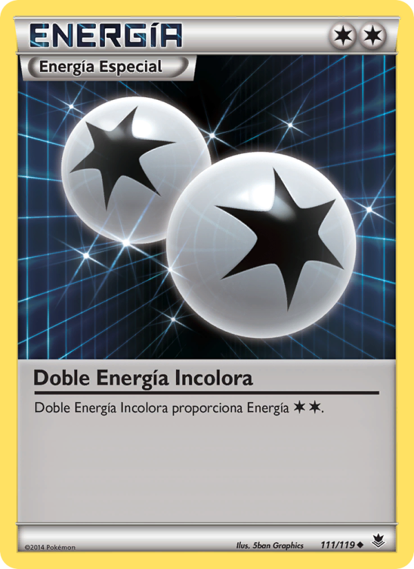 Doble Energía Incolora 111 — Phantom Forces (Spanish Pokémon TCG card)