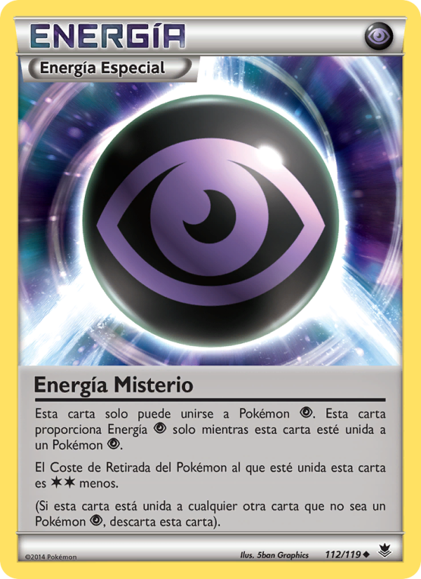 Energía Misterio 112 — Phantom Forces (Spanish Pokémon TCG card)