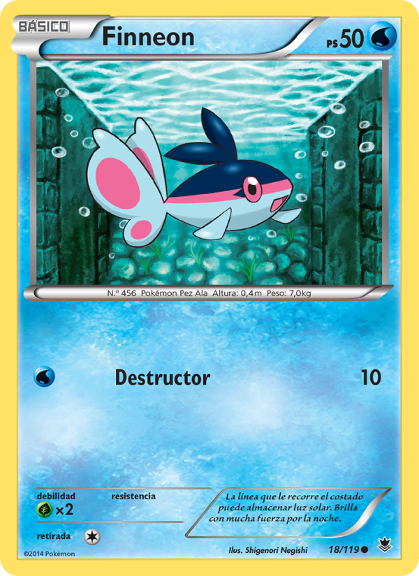 Finneon 18 — Phantom Forces (Spanish Pokémon TCG card)
