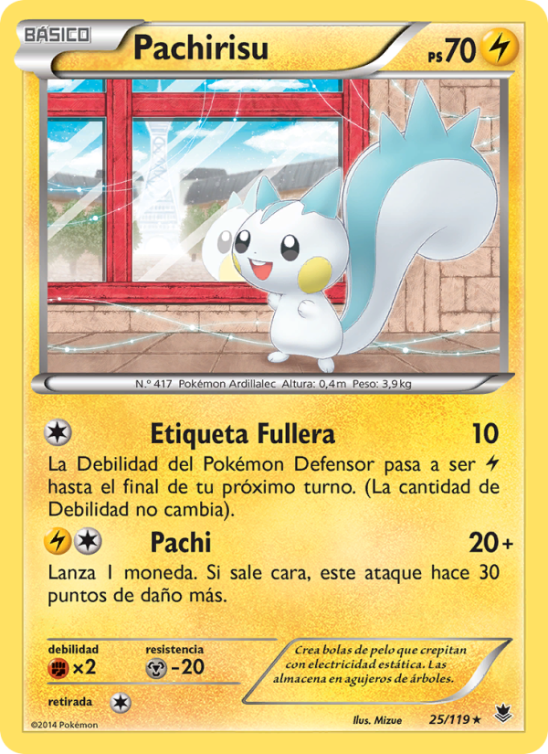 Pachirisu 25 — Phantom Forces (Spanish Pokémon TCG card)