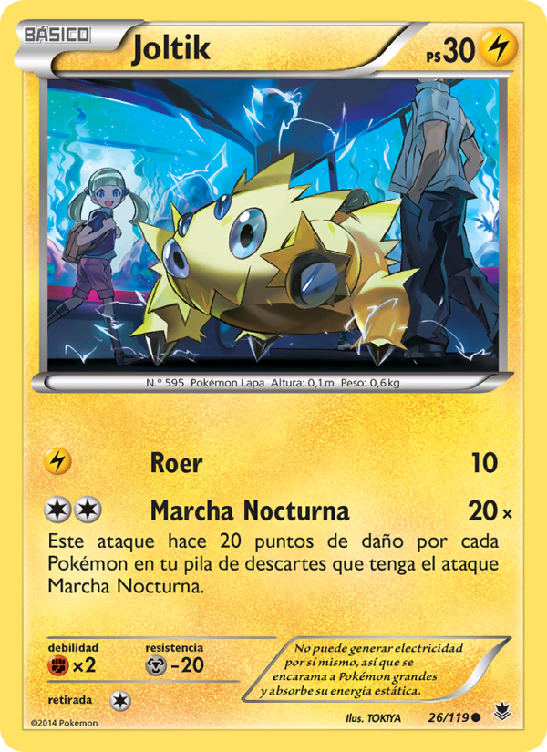 Joltik 26 — Phantom Forces (Spanish Pokémon TCG card)