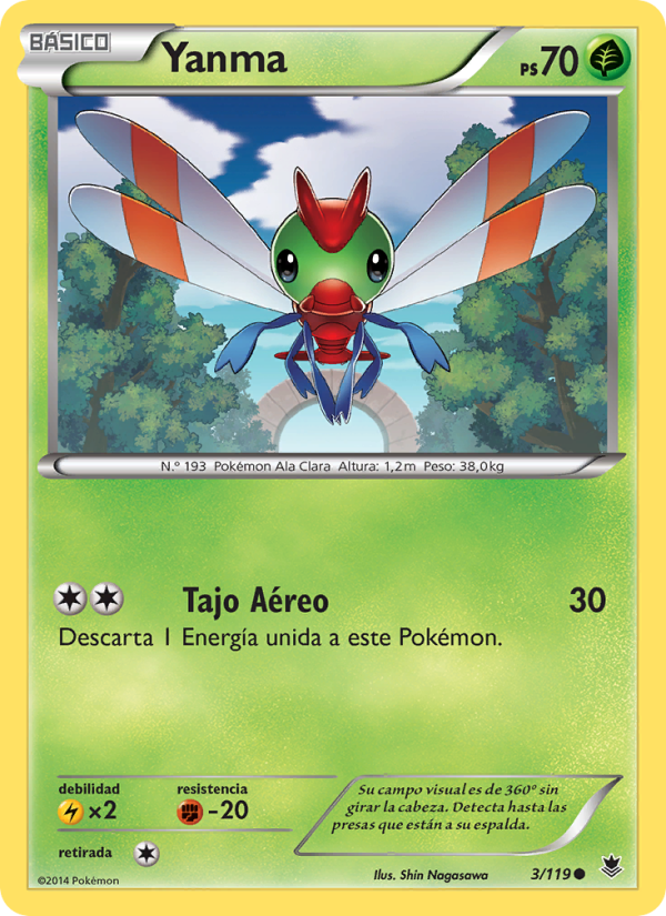Yanma 3 — Phantom Forces (Spanish Pokémon TCG card)