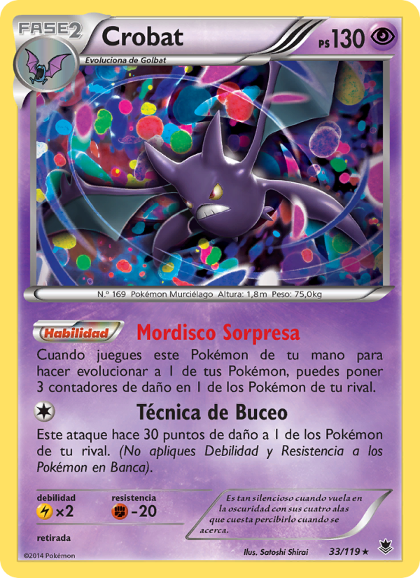 Crobat 33 — Phantom Forces (Spanish Pokémon TCG card)