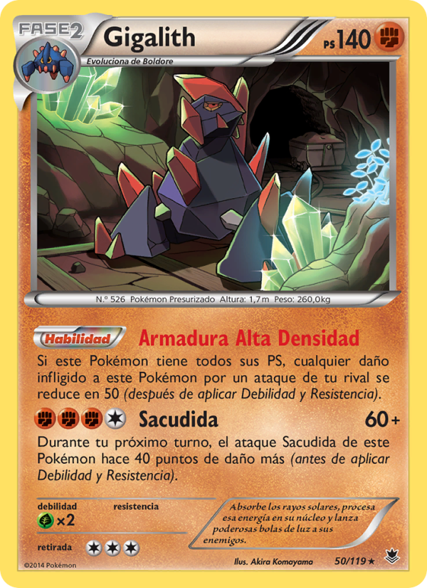 Gigalith 50 — Phantom Forces (Spanish Pokémon TCG card)