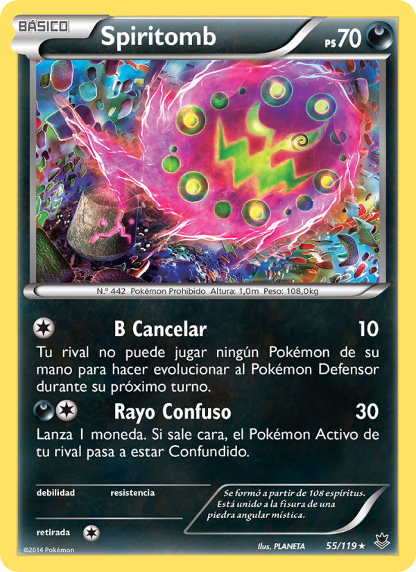 Spiritomb 55 — Phantom Forces (Spanish Pokémon TCG card)