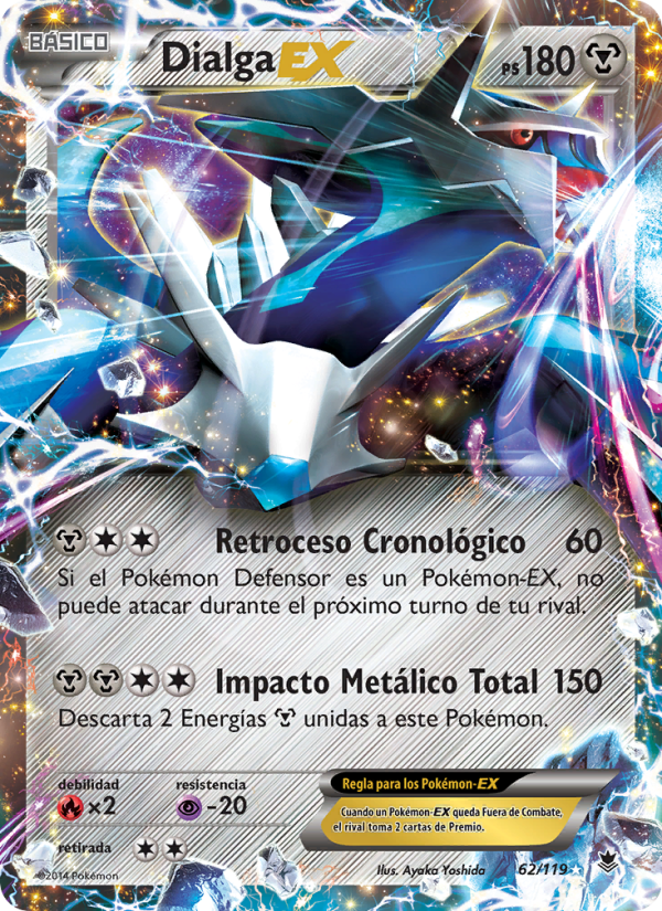Dialga EX 62 — Phantom Forces (Spanish Pokémon TCG card)