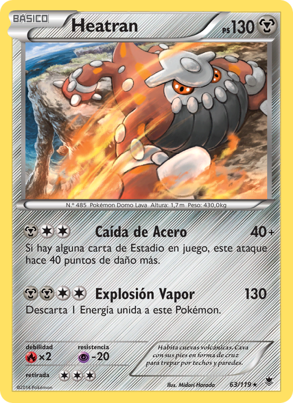 Heatran 63 — Phantom Forces (Spanish Pokémon TCG card)