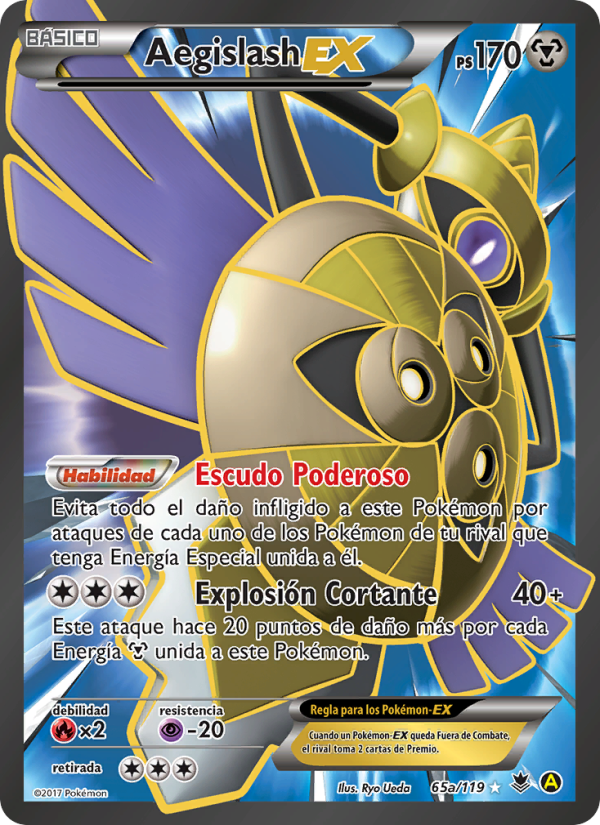 Aegislash EX 65 — Phantom Forces (Spanish Pokémon TCG card)