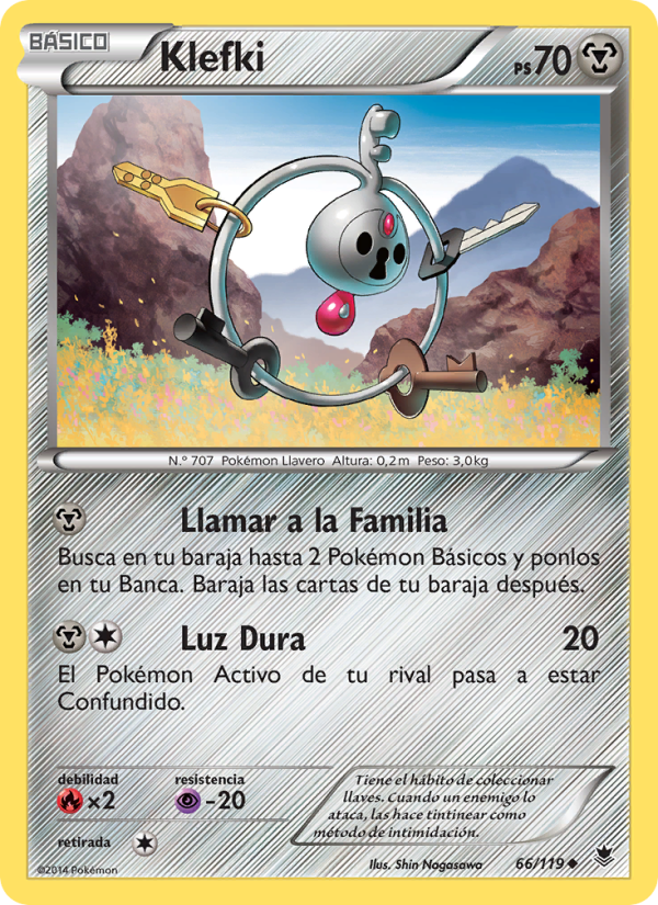 Klefki 66 — Phantom Forces (Spanish Pokémon TCG card)