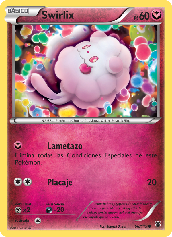 Swirlix 68 — Phantom Forces (Spanish Pokémon TCG card)