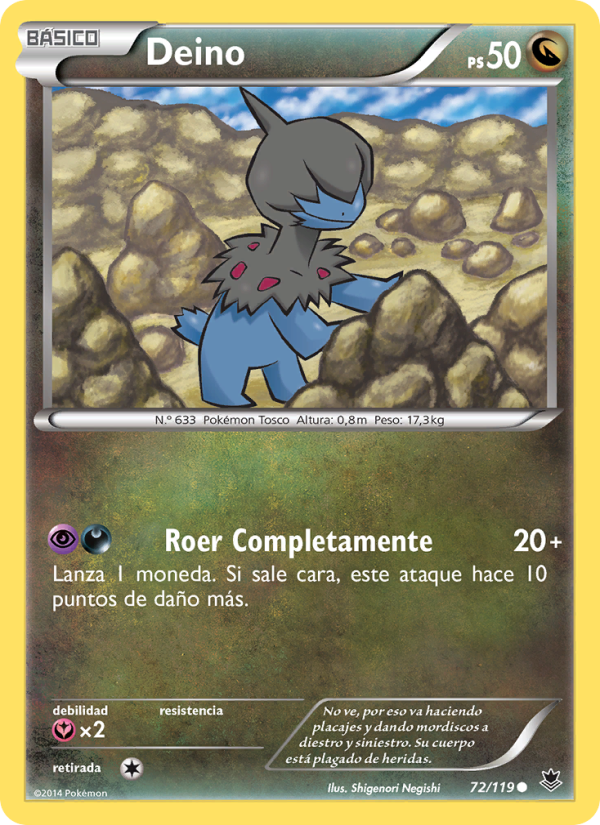 Deino 72 — Phantom Forces (Spanish Pokémon TCG card)