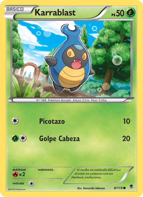 Karrablast 8 — Phantom Forces (Spanish Pokémon TCG card)