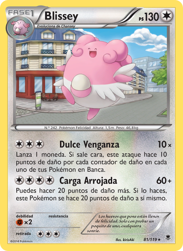 Blissey 81 — Phantom Forces (Spanish Pokémon TCG card)