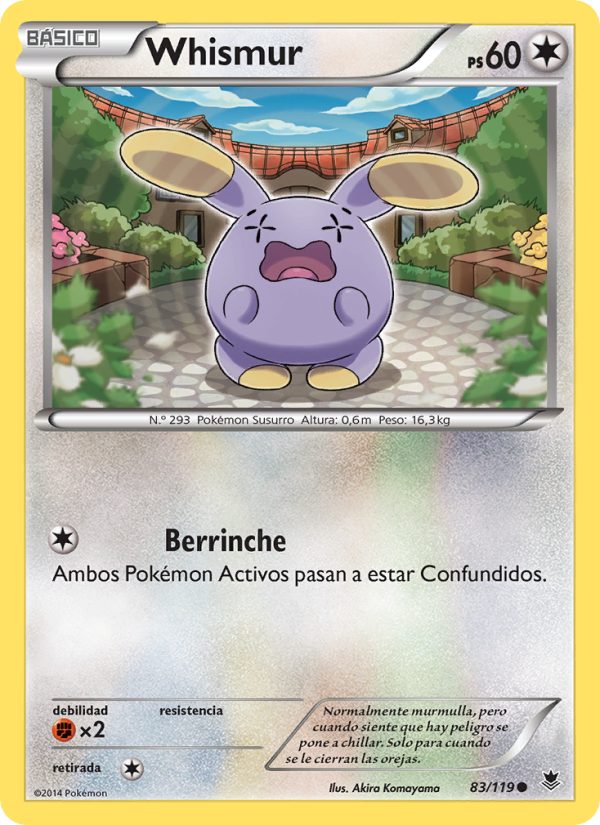 Whismur 83 — Phantom Forces (Spanish Pokémon TCG card)