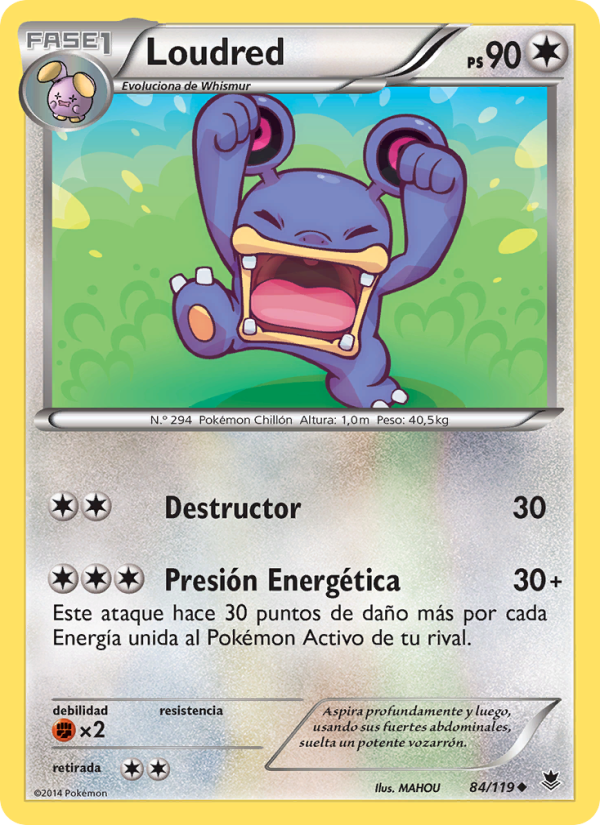 Loudred 84 — Phantom Forces (Spanish Pokémon TCG card)