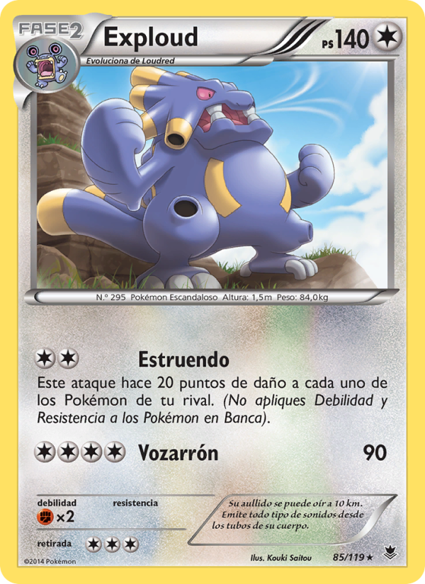 Exploud 85 — Phantom Forces (Spanish Pokémon TCG card)