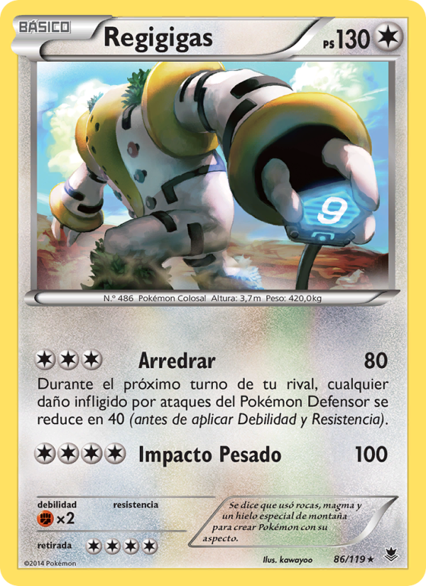 Regigigas 86 — Phantom Forces (Spanish Pokémon TCG card)