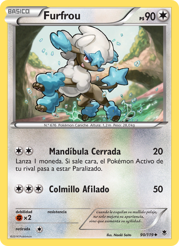 Furfrou 90 — Phantom Forces (Spanish Pokémon TCG card)
