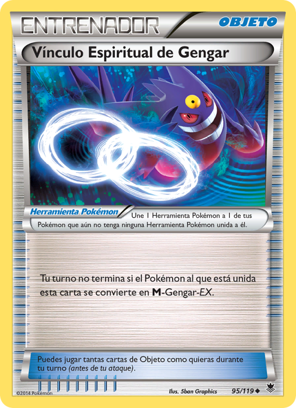 Vínculo Espiritual de Gengar 95 — Phantom Forces (Spanish Pokémon TCG card)