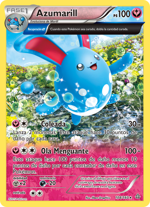 Azumarill 104 — Primal Clash (Spanish Pokémon TCG card)