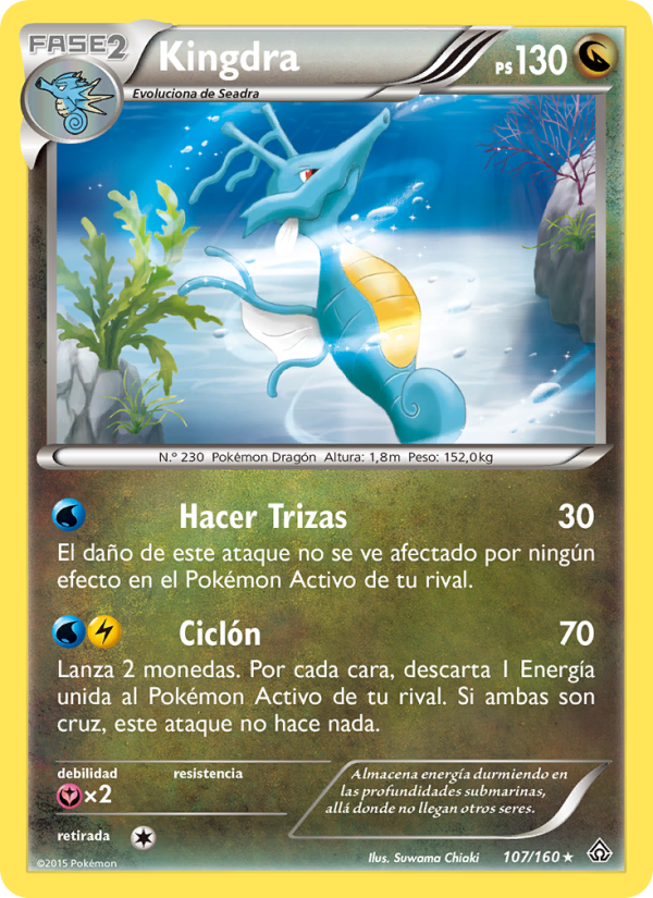 Kingdra 107 — Primal Clash (Spanish Pokémon TCG card)
