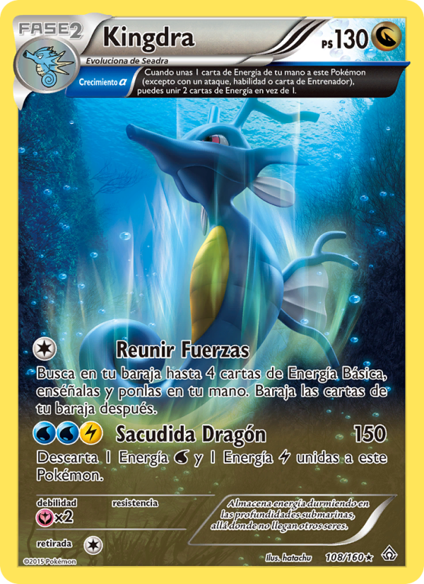 Kingdra 108 — Primal Clash (Spanish Pokémon TCG card)