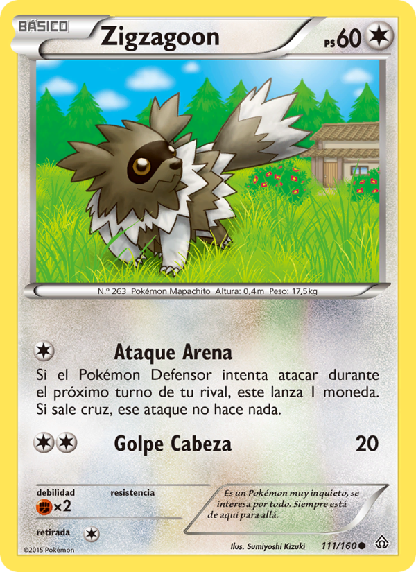 Zigzagoon 111 — Primal Clash (Spanish Pokémon TCG card)